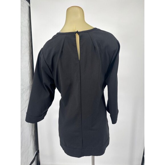 Melissa McCarthy Seven7 Black 3/4 Sleeve Womens Top Waist Tie Belt size 1X plus - Picture 3 of 6